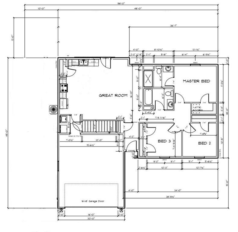 1200-2-car-1 1200 Floor Plan